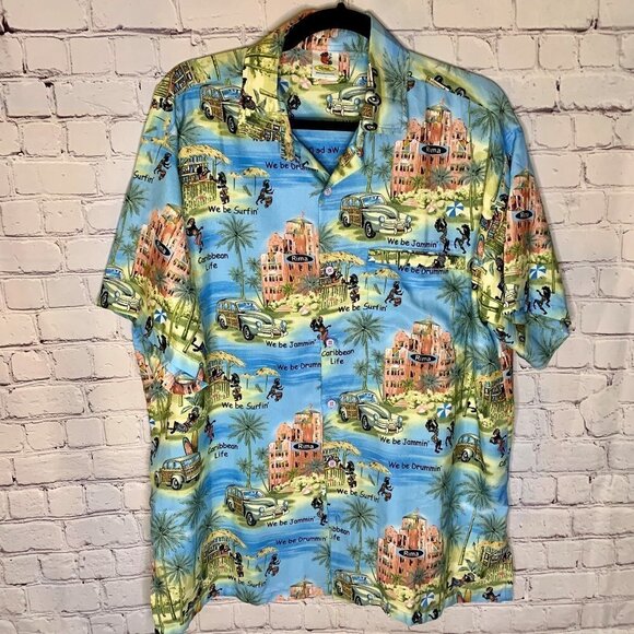 RIMA Tropical/Hawaiian button-down short sleeve shirt Men's Large - Picture 1 of 4